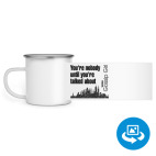 Кружка металлическая белая (круговая запечатка)