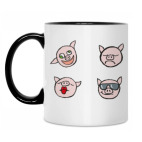 Кружка двухцветная