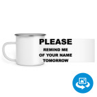 Кружка металлическая белая (круговая запечатка)