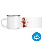 Кружка металлическая белая (круговая запечатка)