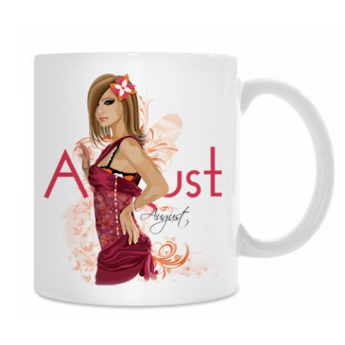 Кружка с принтом August