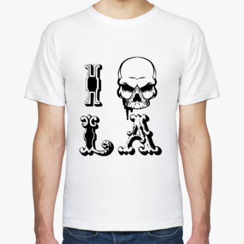 Футболка с принтом I ... LA