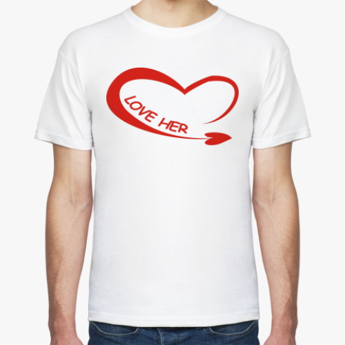 Футболка с принтом Love her