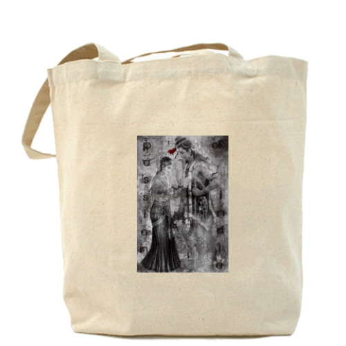 Сумка шоппер с принтом  Love hurts