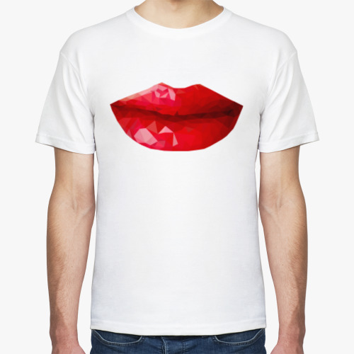 Футболка с принтом Алые губы