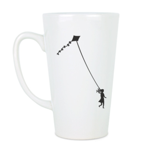 Чашка Латте с принтом Девочка и змей