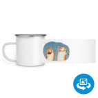 Кружка металлическая белая (круговая запечатка)