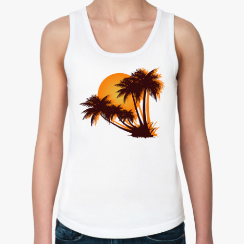 Женская майка с принтом Пальмы