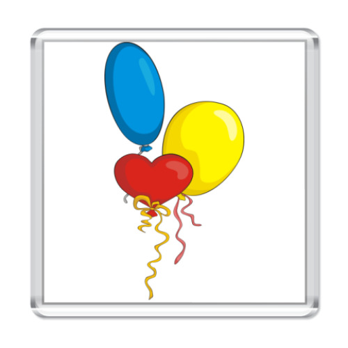 Магнит с принтом Воздушные шарики