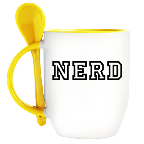 Кружка с ложкой Нерд (Nerd)