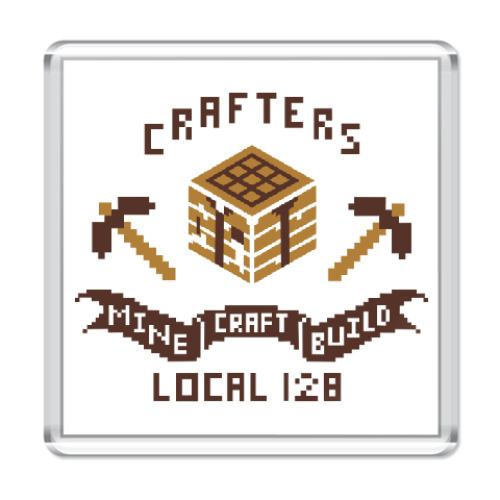 Магнит с принтом Minecraft