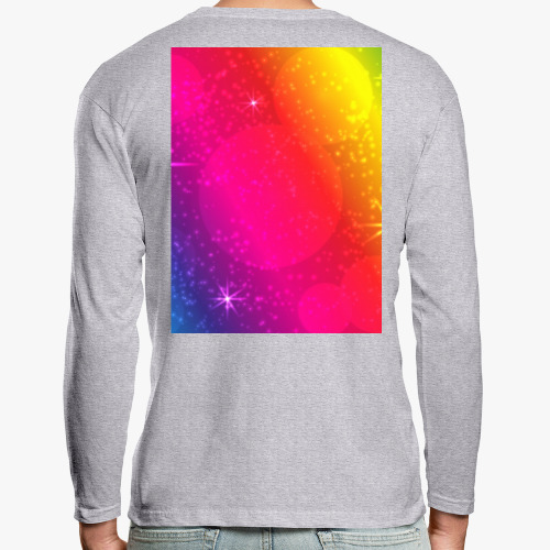 Лонгслив с принтом Фон ярко красочный