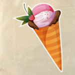 Мороженое в рожке