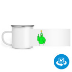 Кружка металлическая белая (круговая запечатка)