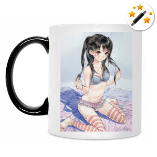 Кружка-хамелеон с принтом Anime art