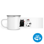 Кружка металлическая белая (круговая запечатка)