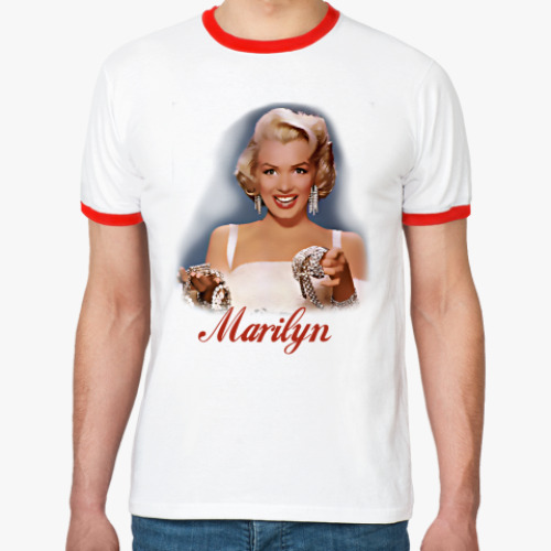 Футболка Ringer-T  М Marilyn Monroe