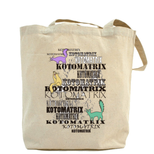 Сумка шоппер с принтом kotomatrix