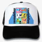Кепка Trucker, черная Мегафоны