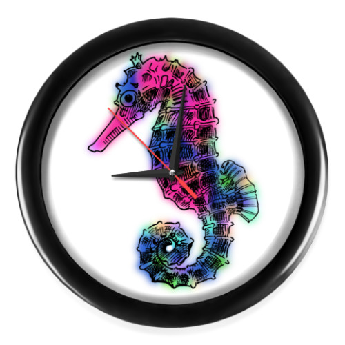 Настенные часы с принтом Морской Конек