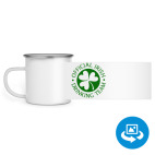 Кружка металлическая белая (круговая запечатка)