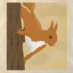 Белка на дереве