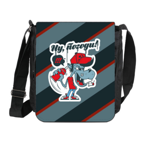 Сумка на плечо (мини-планшет) с принтом Ну, погоди!