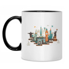 Кружка двухцветная