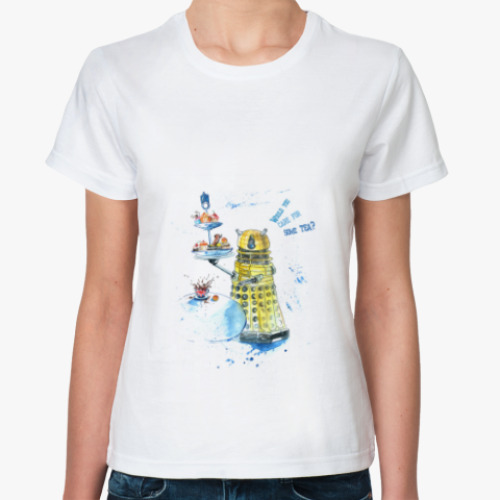 Классическая футболка Доктор Кто. Далек. Хотите чаю?