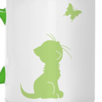 Котенок и бабочка