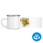 Кружка металлическая белая (круговая запечатка)