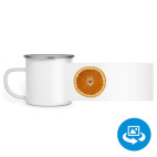 Кружка металлическая белая (круговая запечатка)