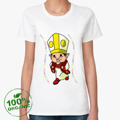 Женская футболка из органик-хлопка Pope song