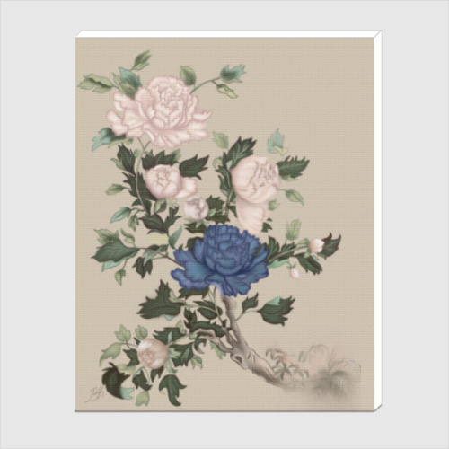 Холст с принтом Картина-талисман Пионы