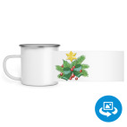 Кружка металлическая белая (круговая запечатка)