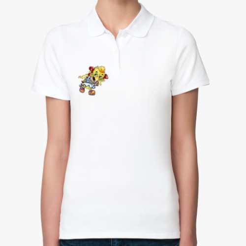 Женская рубашка поло (печать) с принтом 'Коко-душка'