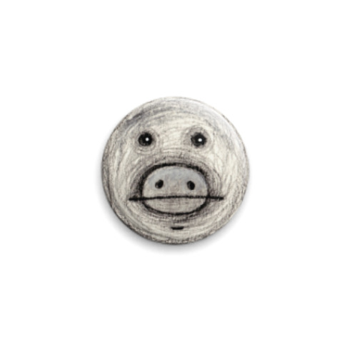Значок 25мм с принтом Pig
