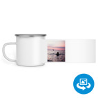 Кружка металлическая белая (круговая запечатка)