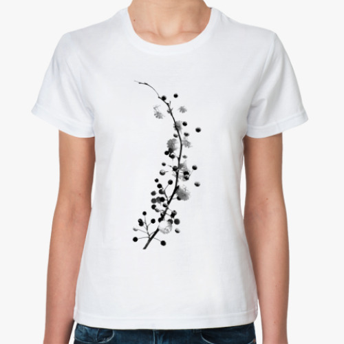 Классическая футболка цветы