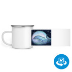 Кружка металлическая белая (круговая запечатка)