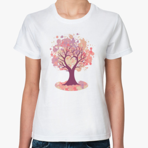 Классическая футболка Дерево-сердце
