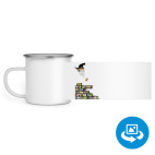 Кружка металлическая белая (круговая запечатка)