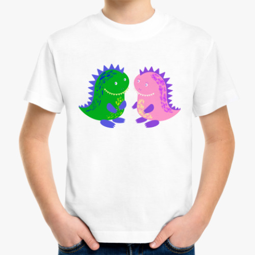 Детская футболка с принтом Дракончики