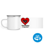 Кружка металлическая белая (круговая запечатка)