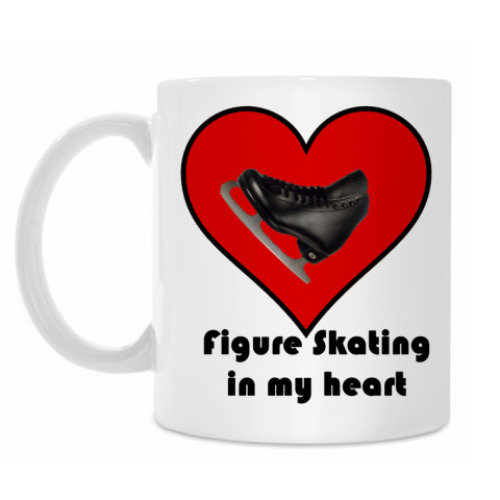 Кружка с принтом Фигурист