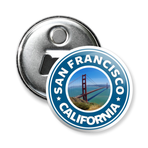 Магнит-открывашка с принтом  SanFrancisco