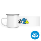 Кружка металлическая белая (круговая запечатка)