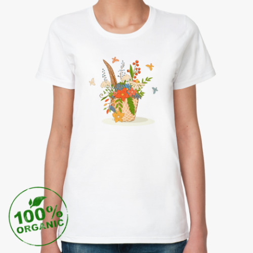 Женская футболка из органик-хлопка Букет цветов