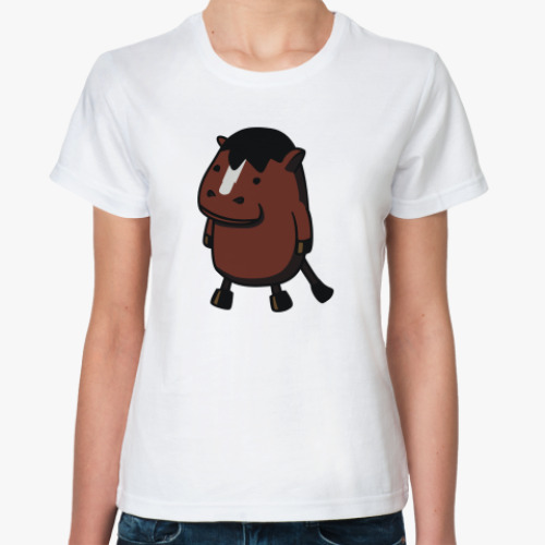 Классическая футболка  'Лошадка'