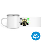 Кружка металлическая белая (круговая запечатка)